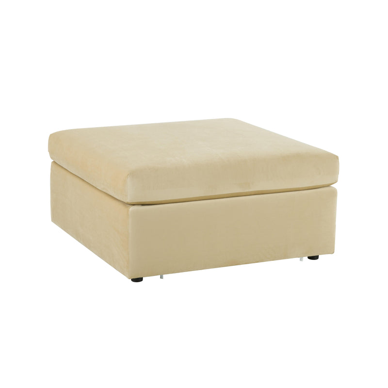 Jessie Champagne Velvet Modular Ottoman 5