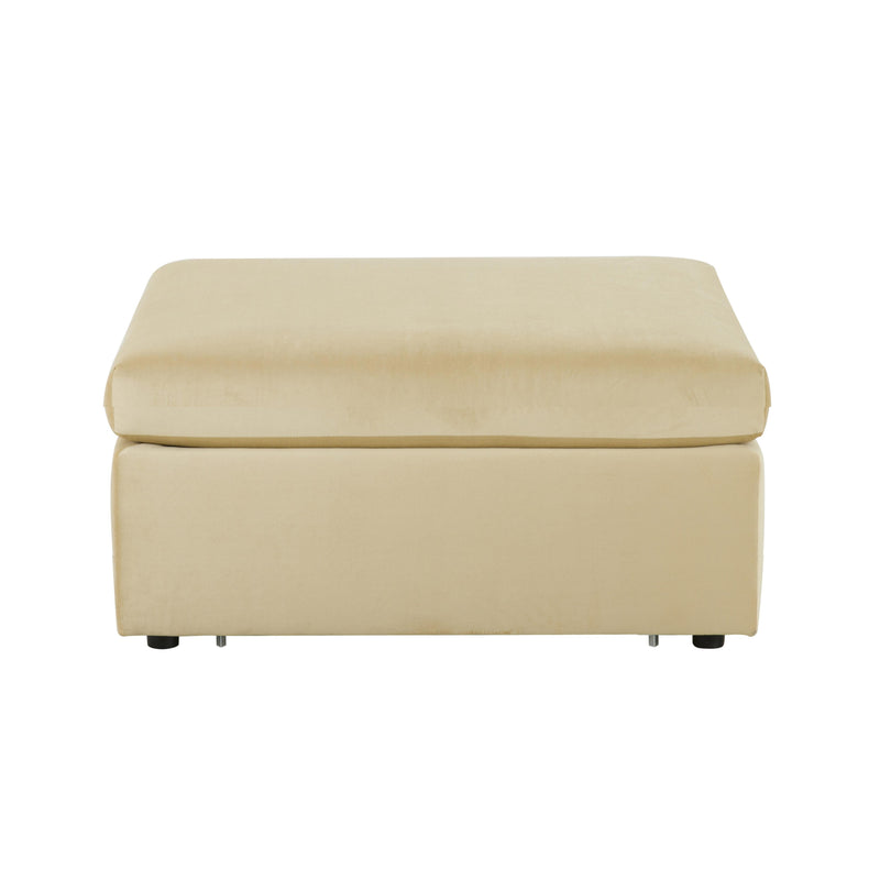 Jessie Champagne Velvet Modular Ottoman 5