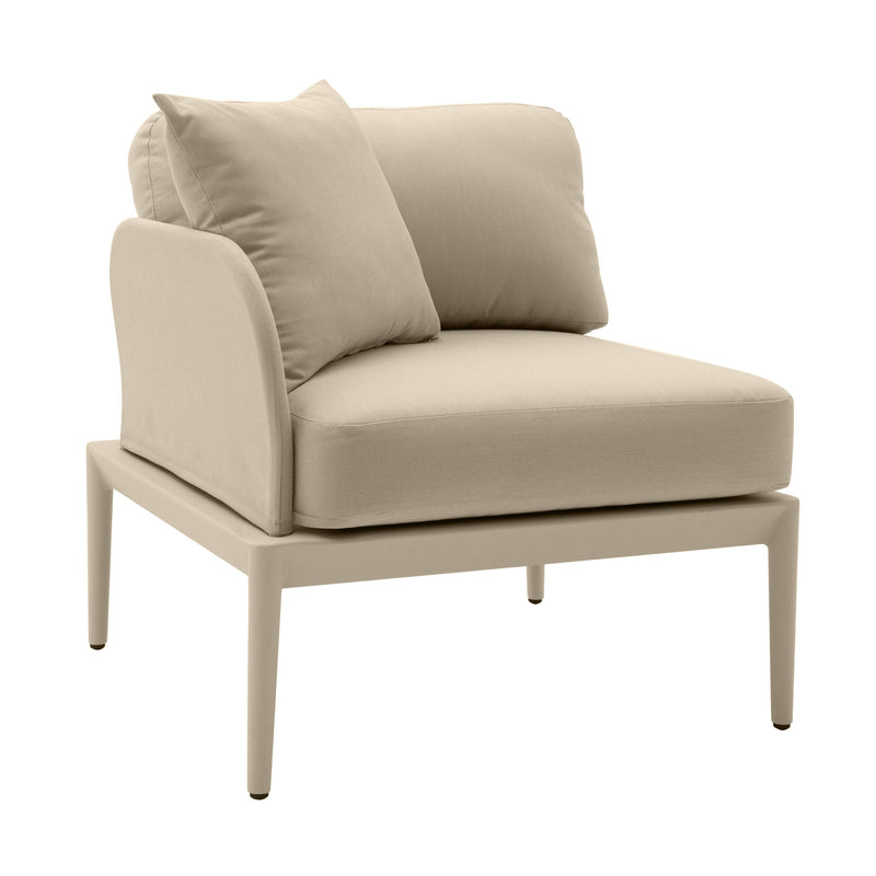 Kapri Taupe Modular Outdoor LAF Corner Seat