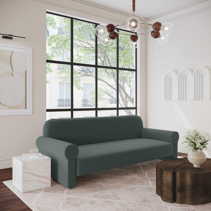 Keelee Grey 84 Inch Velvet Sofa 8