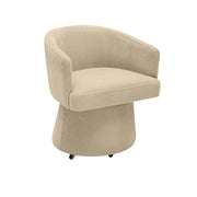 Kristen Taupe Upcycled Chenille Rolling Desk Chair - Luxe Home Furnishings (Jersey City, NJ)