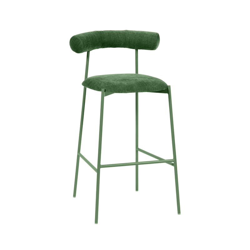 Liliana Forest Green Velvet Bar Stool