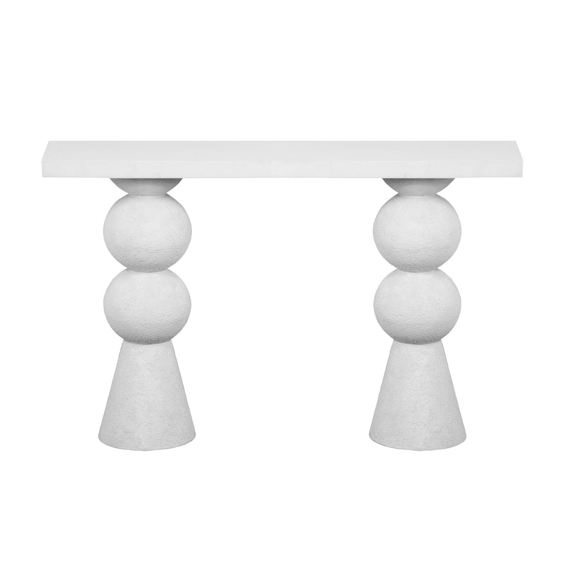 Lupita White Console Table