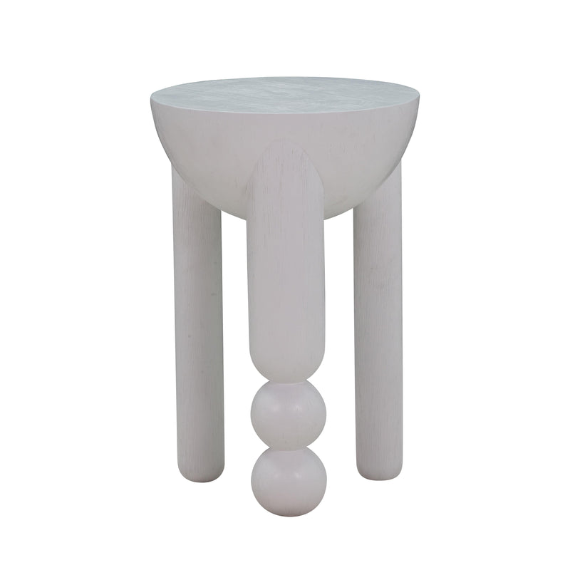 Morse White Wooden Accent Table