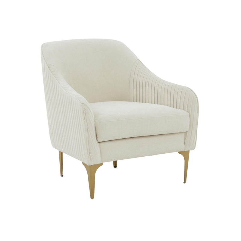 Serena Cream Velvet Accent Chair