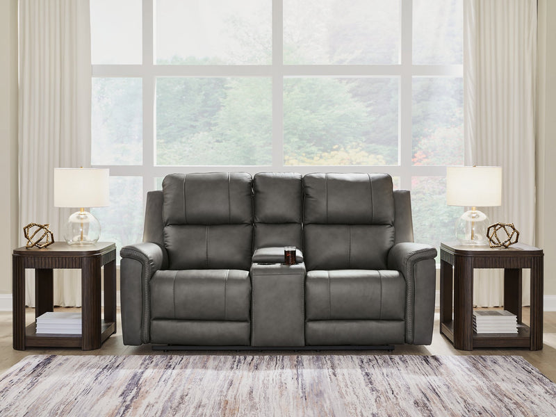 Bleckley Power Reclining Loveseat with Console - Luxe Home Furnishings (Jersey City, NJ)
