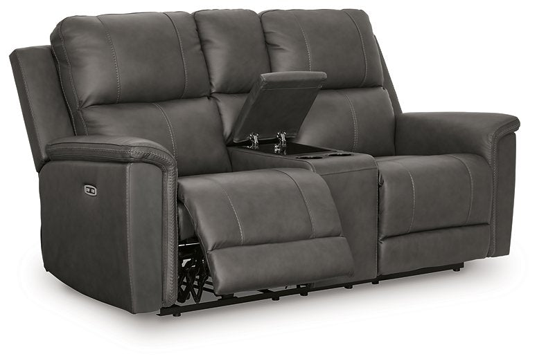 Bleckley Power Reclining Loveseat with Console - Luxe Home Furnishings (Jersey City, NJ)