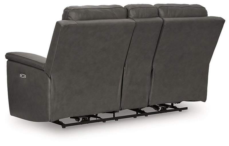 Bleckley Power Reclining Loveseat with Console - Luxe Home Furnishings (Jersey City, NJ)