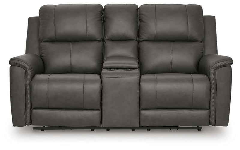 Bleckley Power Reclining Loveseat with Console - Luxe Home Furnishings (Jersey City, NJ)