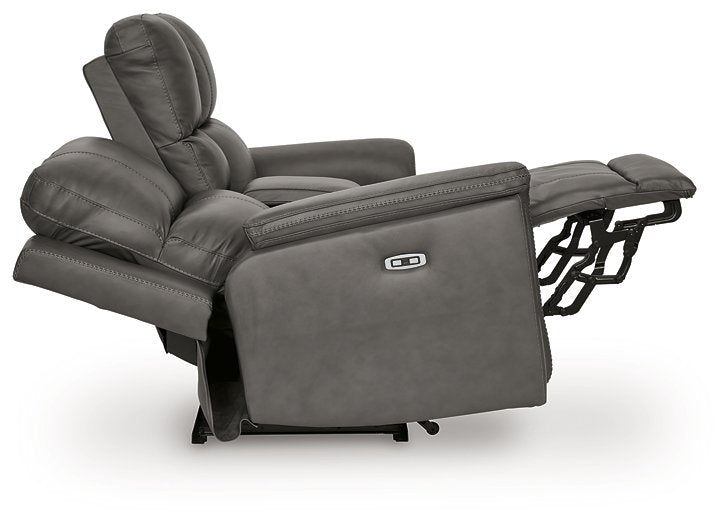 Bleckley Power Reclining Loveseat with Console - Luxe Home Furnishings (Jersey City, NJ)