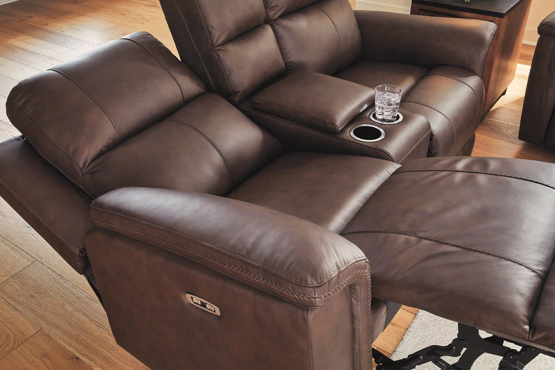 Bleckley Power Reclining Loveseat with Console - Luxe Home Furnishings (Jersey City, NJ)