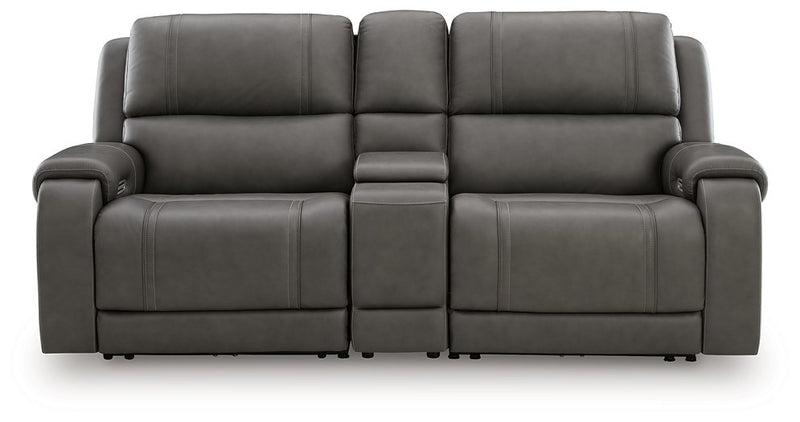 5Z - Pittson Power Reclining Sectional Loveseat with Console - Luxe Home Furnishings (Jersey City, NJ)