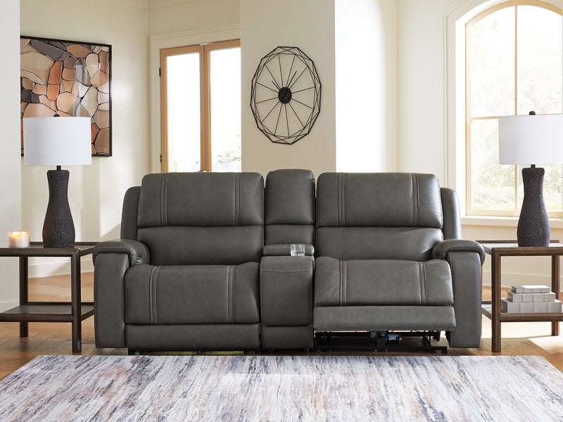 5Z - Pittson Power Reclining Sectional Loveseat with Console - Luxe Home Furnishings (Jersey City, NJ)