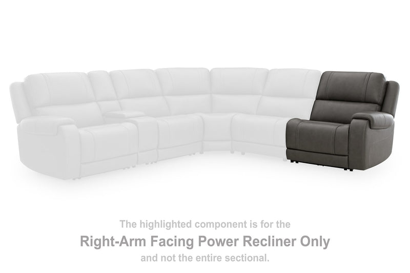 5Z - Pittson Power Reclining Sectional Loveseat with Console - Luxe Home Furnishings (Jersey City, NJ)