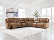 DeepWakes Reclining Sectional with Storage Console - Luxe Home Furnishings (Jersey City, NJ)