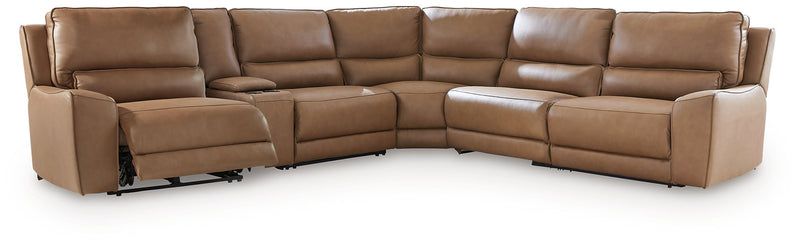 DeepWakes Reclining Sectional with Storage Console - Luxe Home Furnishings (Jersey City, NJ)