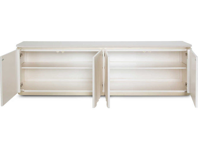 AICO Furniture London Place Media Cabinet in Creamy Pearl