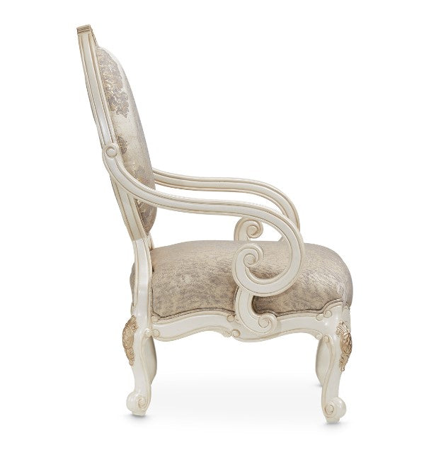 AICO Lavelle Oval Back Wood Chair Mystic in Classic Pearl