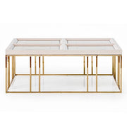 AICO Carmela Cocktail Table in Shimmer Ivory image