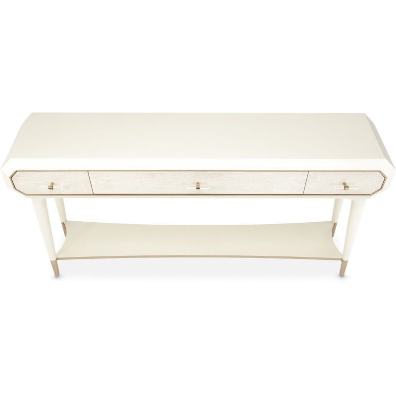 AICO La Rachelle Console Table in Medium Champagne