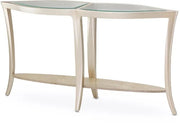 AICO Malibu Crest Console Table w/Glass in Chardonnay 9007223-822 image