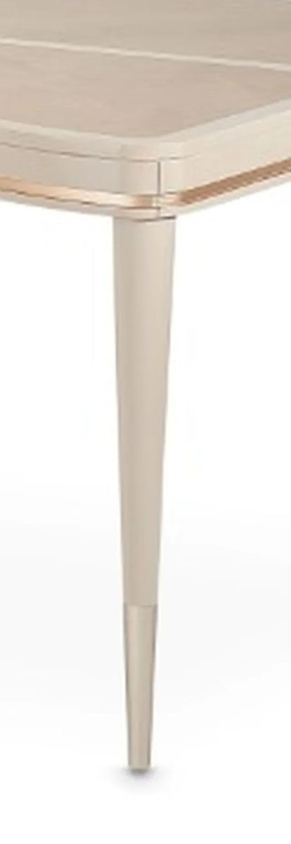 AICO Malibu Crest 4 Leg Rectangular Dining Table in Blush