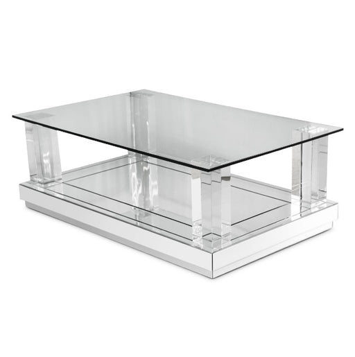 AICO Furniture Montreal Cocktail Table with Glass Top image