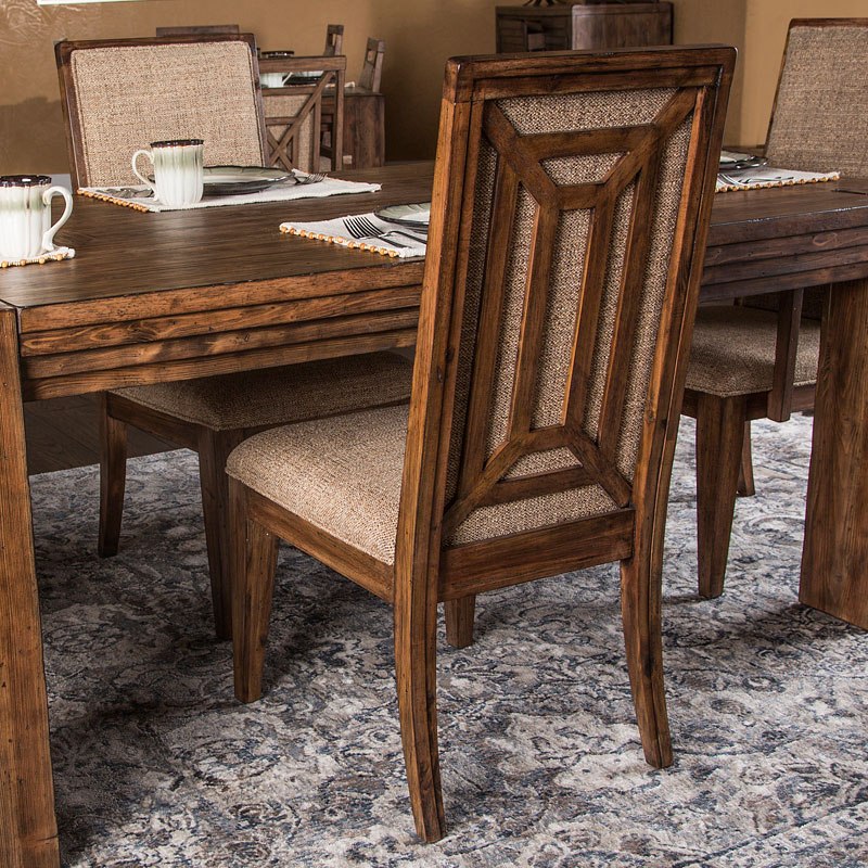 Aico Carrollton Side Chair (Set of 2) in Rustic Ranch