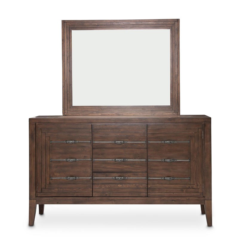 Aico Carrollton Sideboard in Rustic Ranch