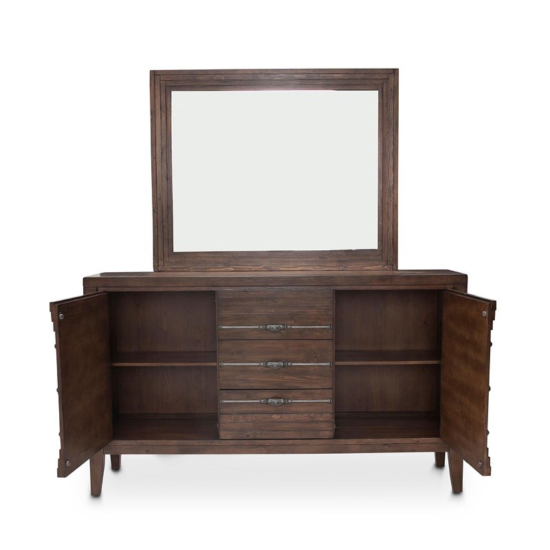 Aico Carrollton Sideboard in Rustic Ranch