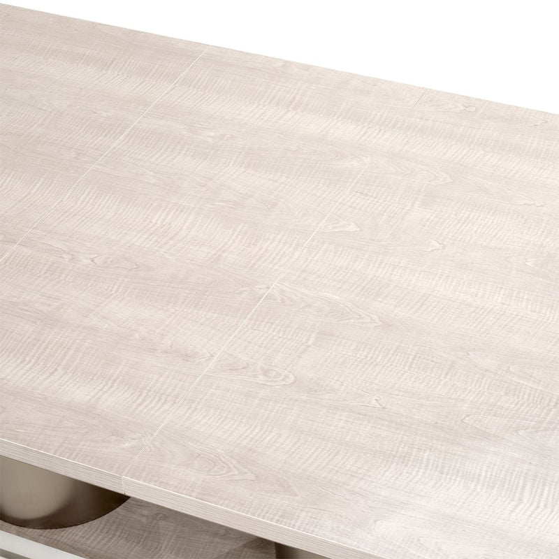 AICO Marin Double Pedestal Table in Greige