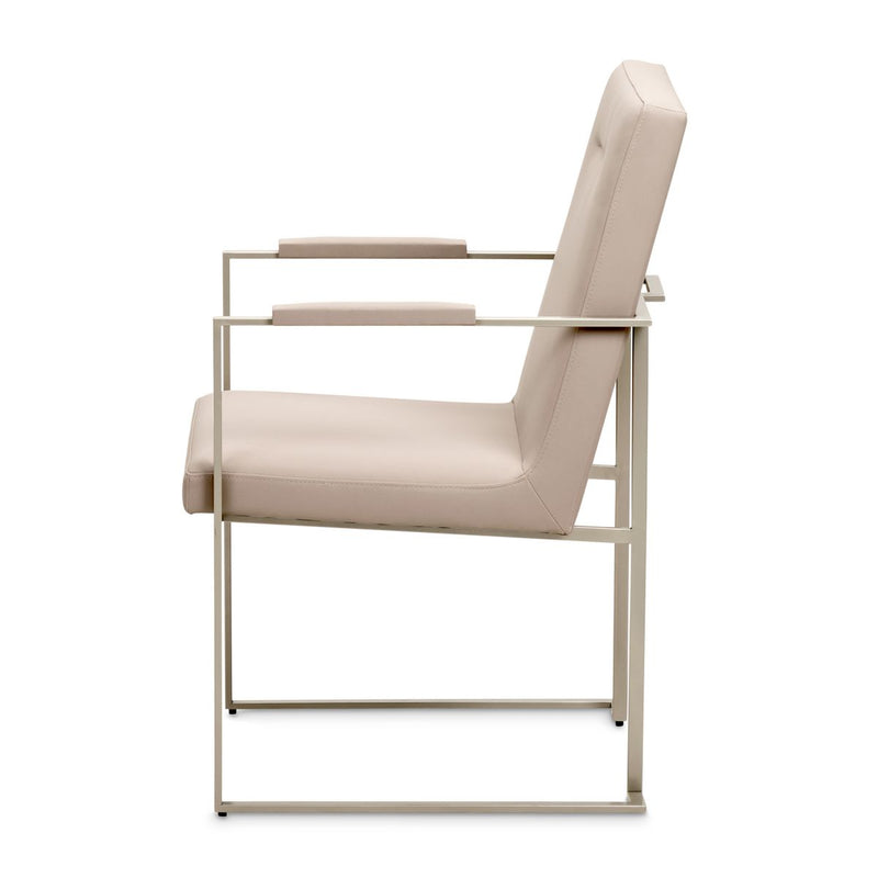 AICO Marin Arm Chair (Set of 2) in Greige