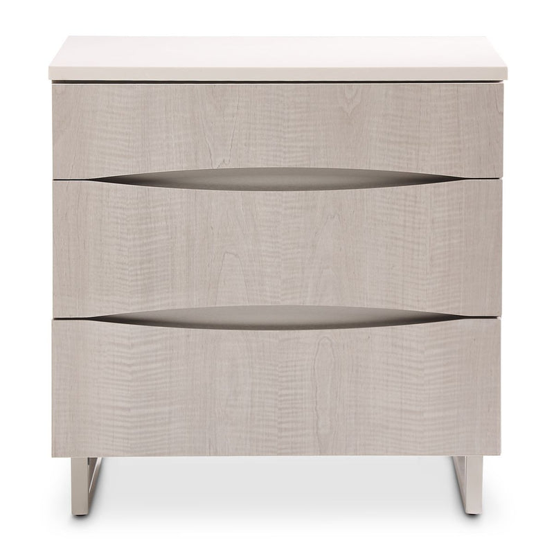 AICO Marin Nightstand in Greige