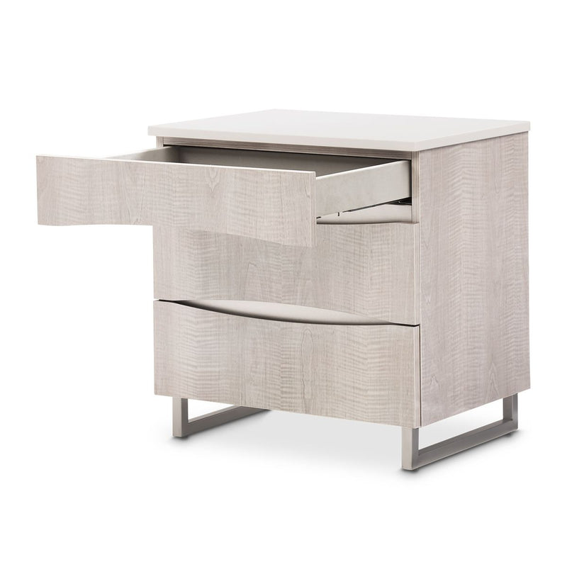 AICO Marin Nightstand in Greige
