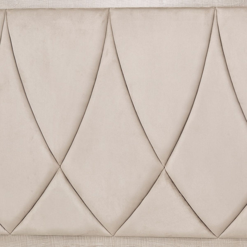 AICO Marin Cal King Panel Bed in Greige