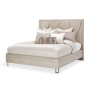 AICO Marin Cal King Panel Bed in Greige image