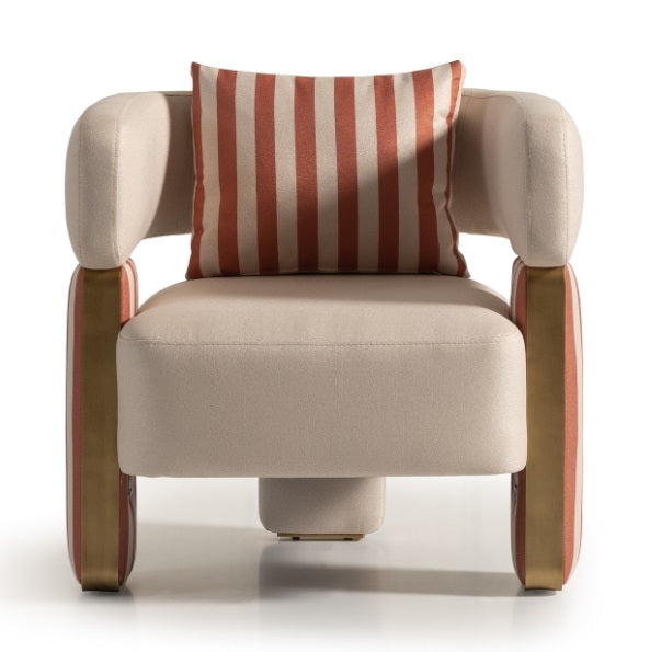 AICO Furniture Amora Chair Ash in Eggshell Walnut