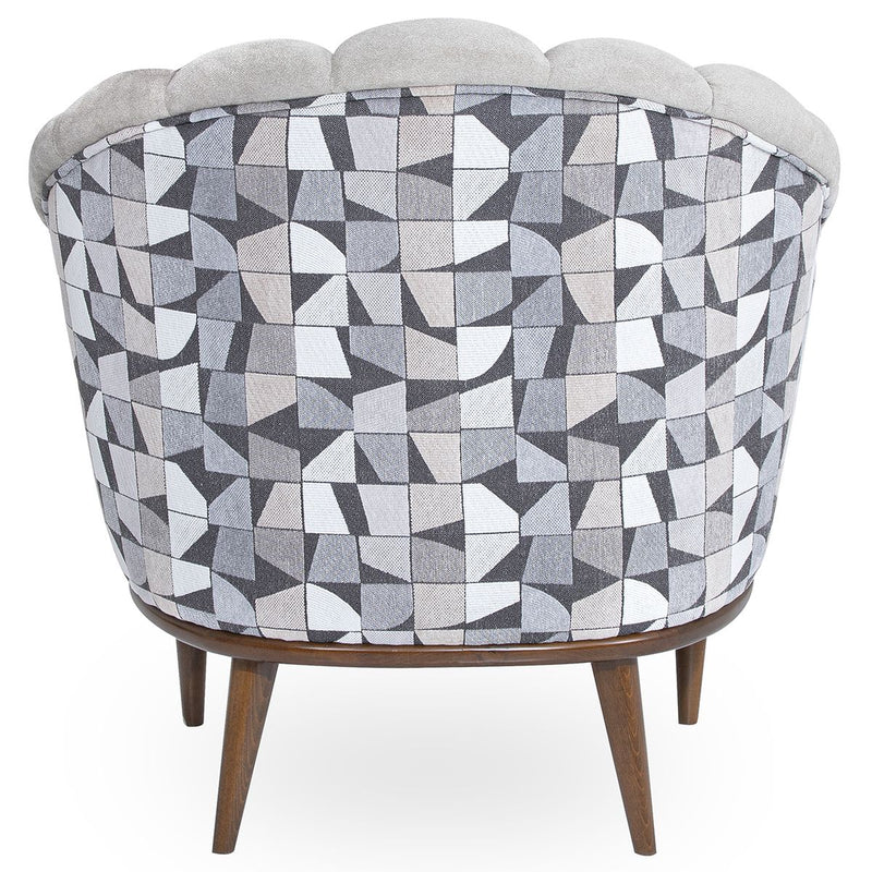 AICO Balboa Accent Chair in Warm Walnut