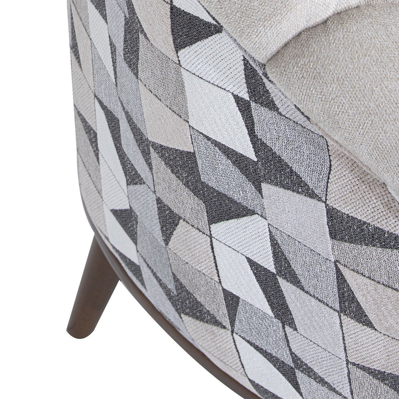 AICO Balboa Accent Chair in Warm Walnut