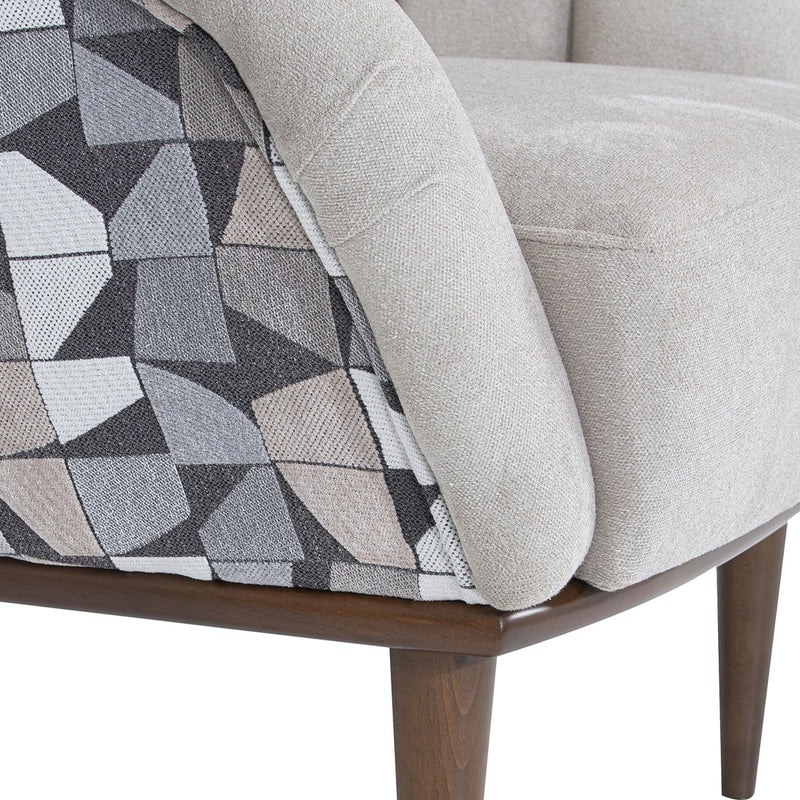 AICO Balboa Accent Chair in Warm Walnut