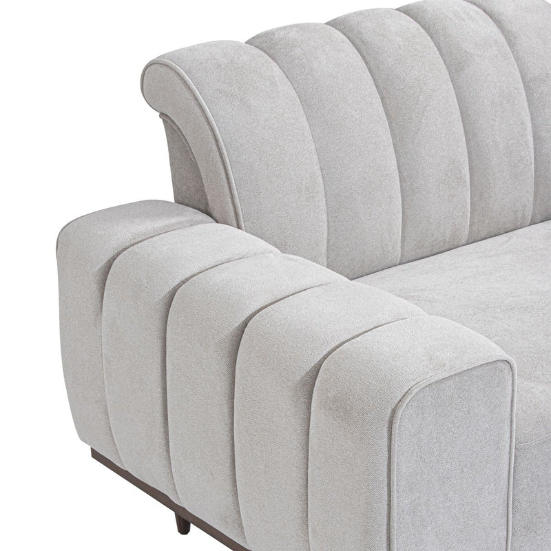 AICO Balboa Chair And A Half in Warm Walnut