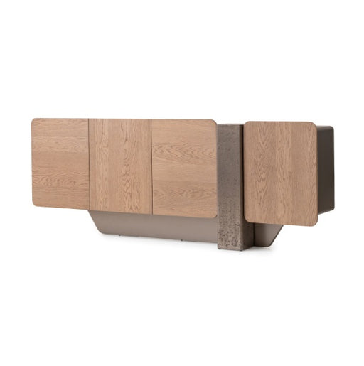 AICO Furniture Bristol Point Console Table in Saddle Brown image