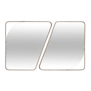 AICO Furniture Bristol Point Wall Mirror in Saddle Brown image