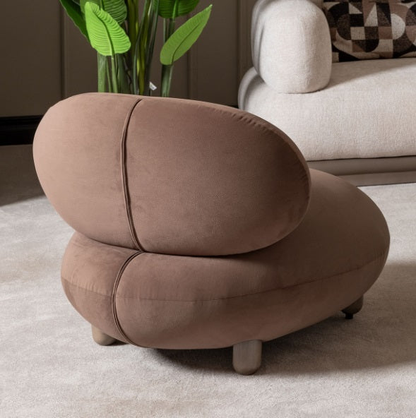 AICO Furniture Bristol Point Accent Chair in Saddle Brown