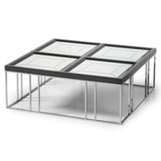 AICO Furniture Carmela Cocktail Table in Glossy Charcoal Sand image