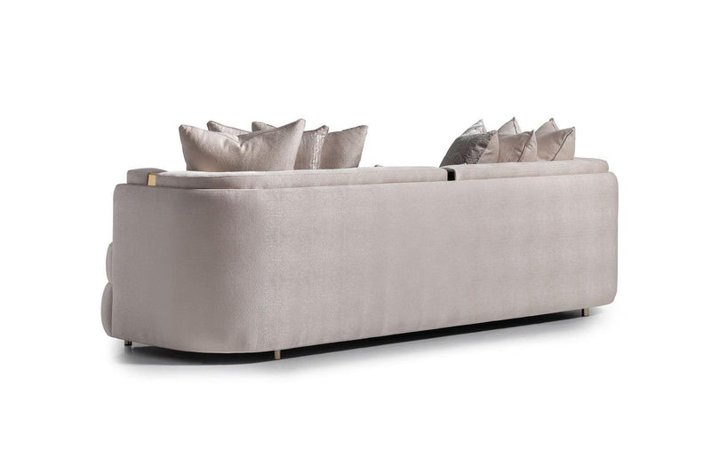 AICO Carmela Mansion Sofa in Shimmer Ivory