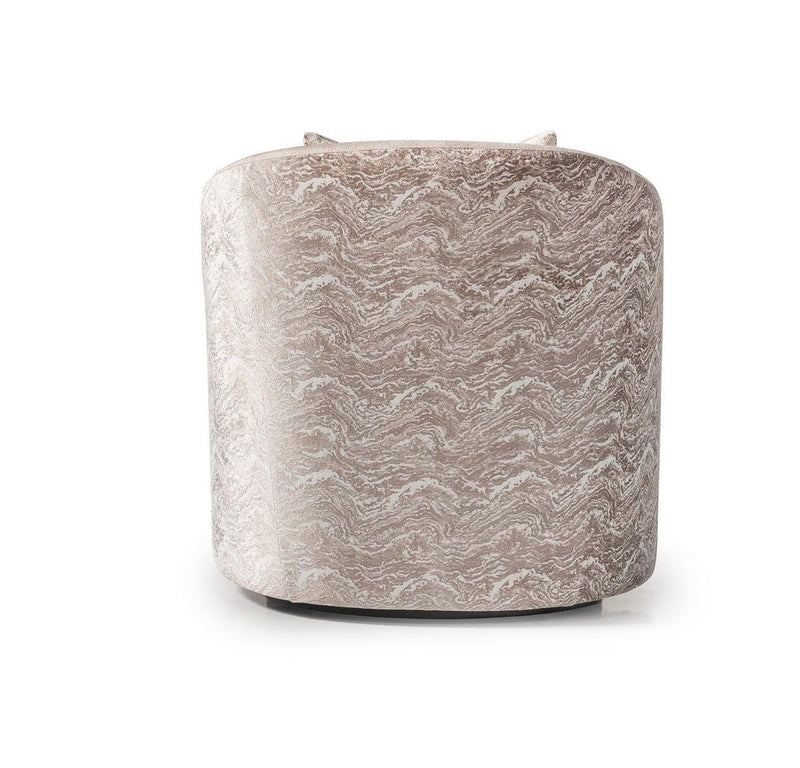 AICO Carmela Accent Chair in Shimmer Ivory