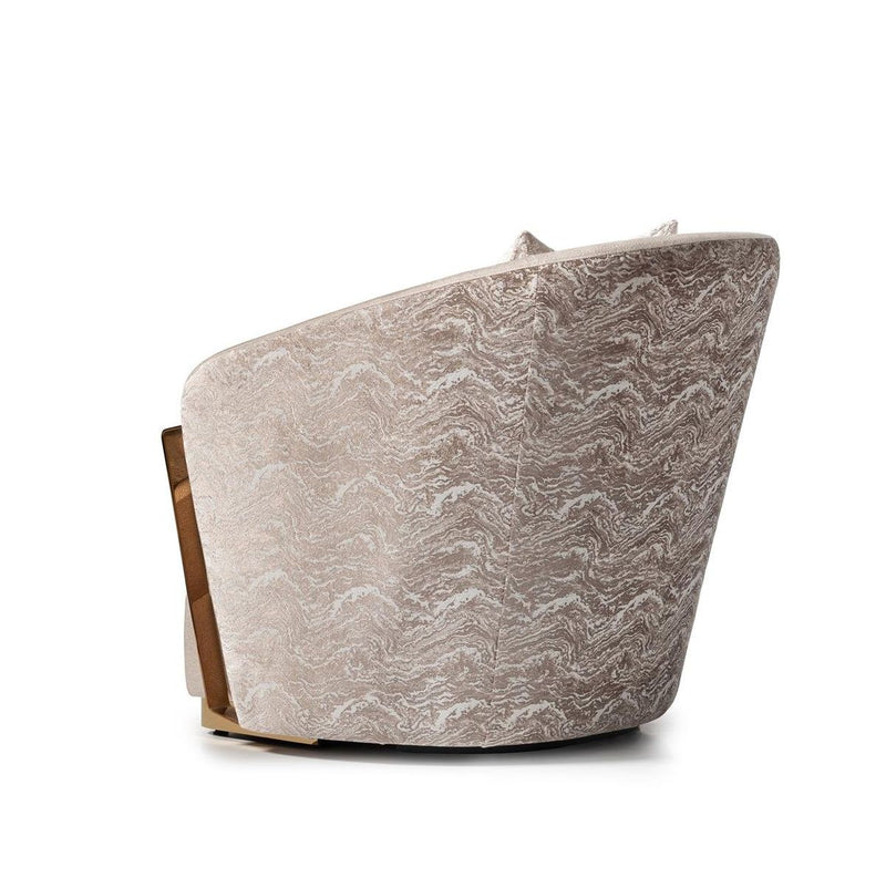 AICO Carmela Accent Chair in Shimmer Ivory