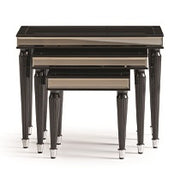 AICO La Francaise Nesting Tables in Black Ice image