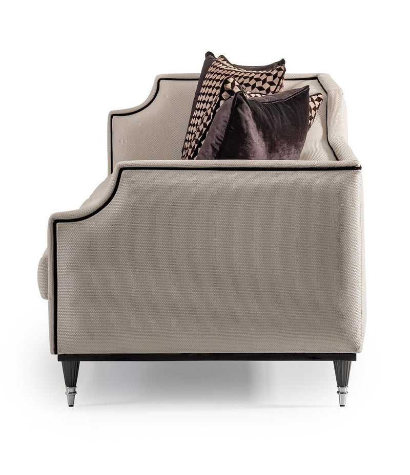 AICO La Francaise Mansion Sofa in Cafe/Black